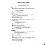 Sample Informative Speeches: A Comprehensive Guide by Expert Speakers example document template