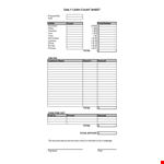 Daily Cash Sheet example document template