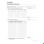 Track Your Finances with Our Checkbook Register - Total Your Balance and Checkbook Statement example document template 