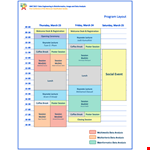 Social Event Program Layout example document template