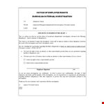 Employee Disciplinary Action Form - Addressing Allegations and Notices example document template
