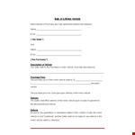 Motorcycle Sale Contract Template – Legal Agreement for Selling Motor Vehicles example document template