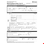 Death Certificate Template - Create Authentic Death Certificates | Example, Cause & Registrar example document template