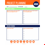 Project Planning Sample Template  example document template