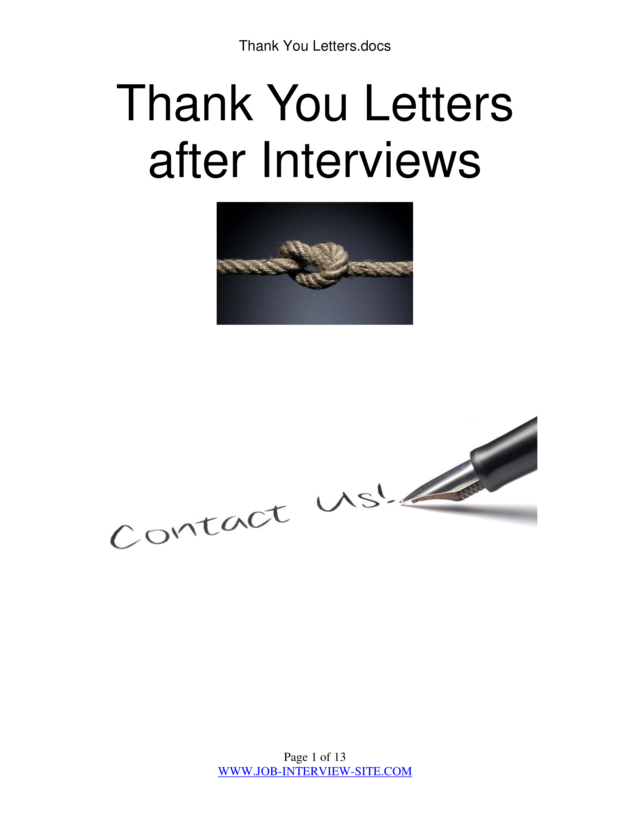 Thank You Letter Email After Interview Thank You Letter Email After Interview