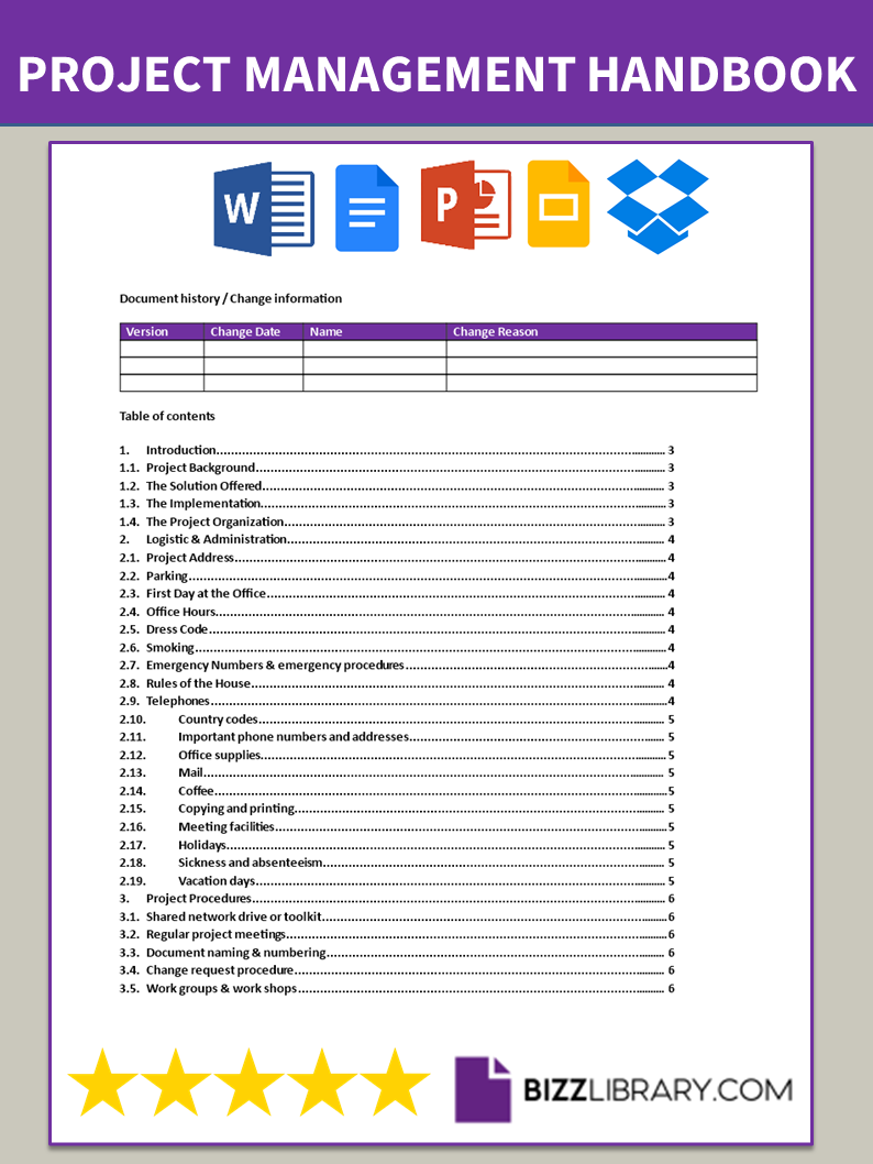 project handbook sample