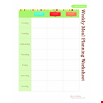 Healthy Meal Plan Template example document template