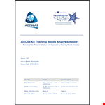 Training Gap Analysis example document template