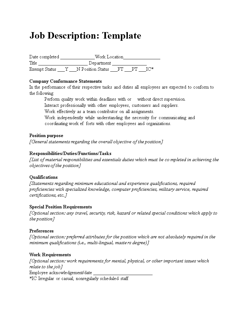 Effective Job Description Template For Employees Clearly Define effective-job-description-template-for-employees-clearly-define