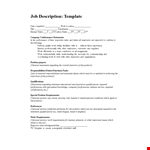 Effective Job Description Template for Employees - Clearly Define Position Duties and Statements example document template