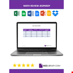 Math Review Jeopardy Template example document template
