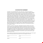 Escrow Deposit Agreement example document template 