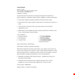 Free Financial Resume example document template