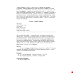Fresher Computer Engineer Resume example document template