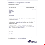 Librarian Cover Letter Template - Download PDF, Contact Information & Inform about Your Skills example document template