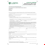 IOU Template - Employer Liability Creditor | Perfect IOU Template example document template