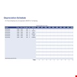 Yearly Depreciation Schedule Sample example document template