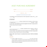 Download a Legal Purchase Agreement Template for Buyer and Seller example document template