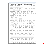 Loan Agreement Template - Easy to Customize for Borrowers and Lenders example document template