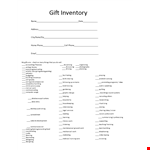 Gift Inventory Format - Keep Track of Things, Building a Preferred Gifts List example document template