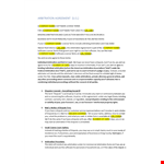 Arbitration Agreement Template example document template 
