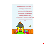 Create a Memorable Celebration with our Housewarming Invitation Template example document template
