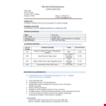 Mba Sales Marketing Resume example document template