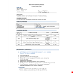 Mba Sales Marketing Resume example document template 