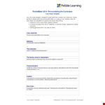Design Innovative Curriculums with Pebblepad | Case Study Template example document template