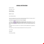 Rejection After Job Interview Email example document template