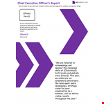 Chief Executive Report Template example document template 