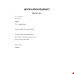 Notification Template example document template