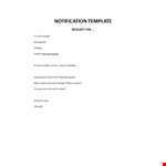 Notification Template example document template 