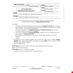 Divorce Agreement for Spouse and Husband: Resolve Debts example document template