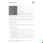 Effective Job Descriptions | Company Manager Client example document template