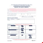 Leave of Absence Template for Graduate Action | Create an Effective Absence Request example document template