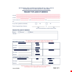 Leave of Absence Template for Graduate Action | Create an Effective Absence Request example document template 