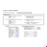 Manage Projects, Employees, Income, and Withholding example document template