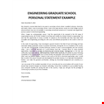 Engineering Graduate School Personal Statement example document template 