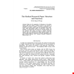 Medical Research Paper Template example document template