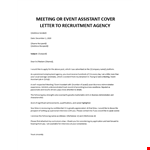 Meeting Assistant Cover letter example document template
