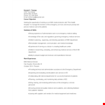 Medical CV Writing Services - Emergency Medical Expertise | Sharonville example document template