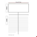 Pros And Cons Template Form in Word example document template