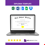 High School Certificate example document template