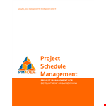 Project Management: Streamline Your Project Schedule and Activities example document template