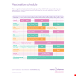 Vaccination Schedule example document template