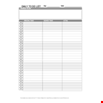 Daily Business & Personal Tasks: To-Do List Template example document template 