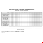 Free Construction Work Schedule Template example document template