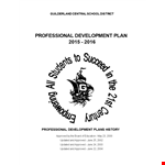 School Professional Development Plan example document template