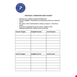 Free Fundraising Event Budget Template example document template